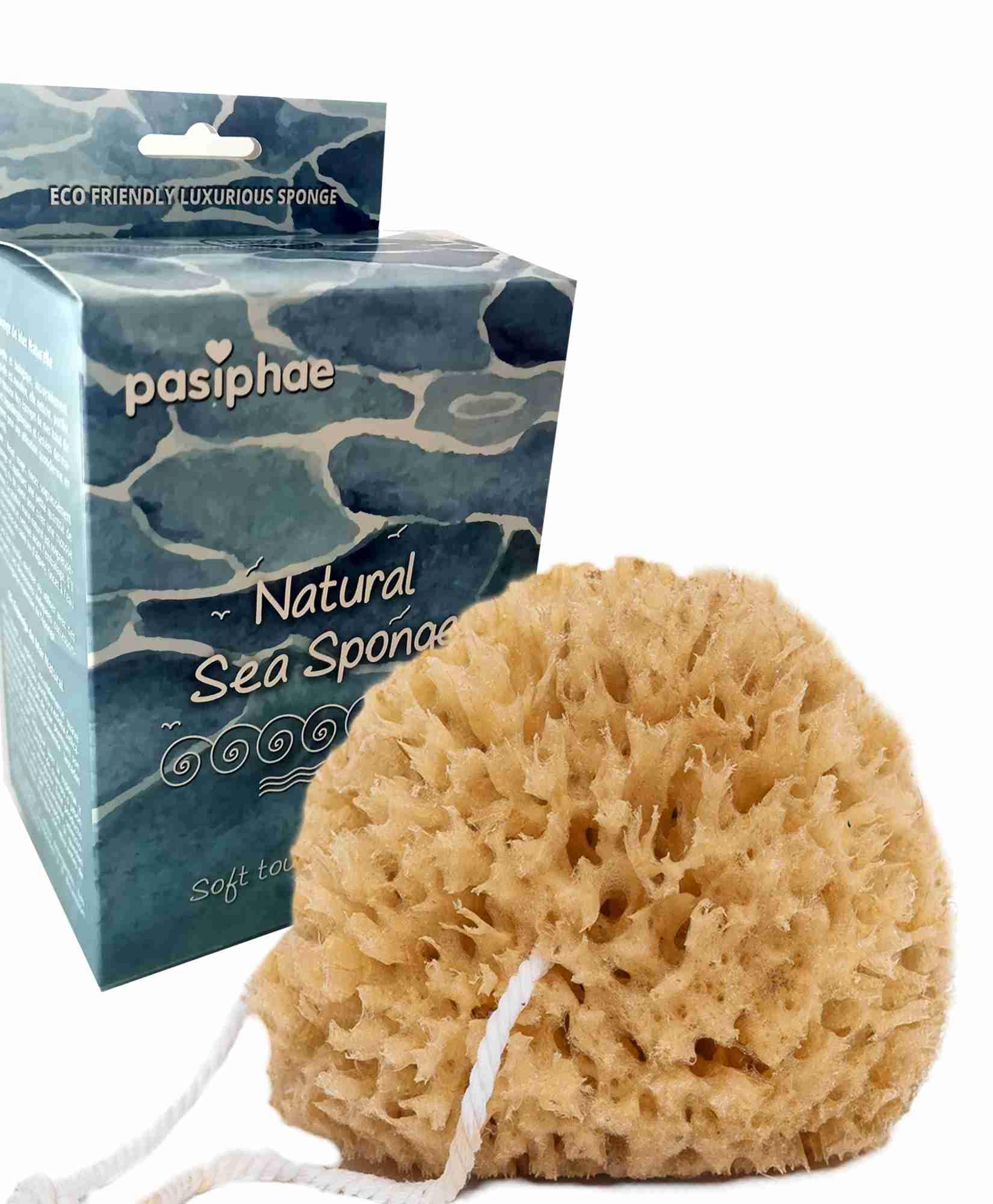 Naturalna miękka gąbka morska Loofah, gąbka o strukturze plastra miodu na sznurku do kąpieli i prysznica, 100% naturalna, organiczna, mężczyźni, kobiety, dorośli, złuszczająca, ekologiczny prezent w