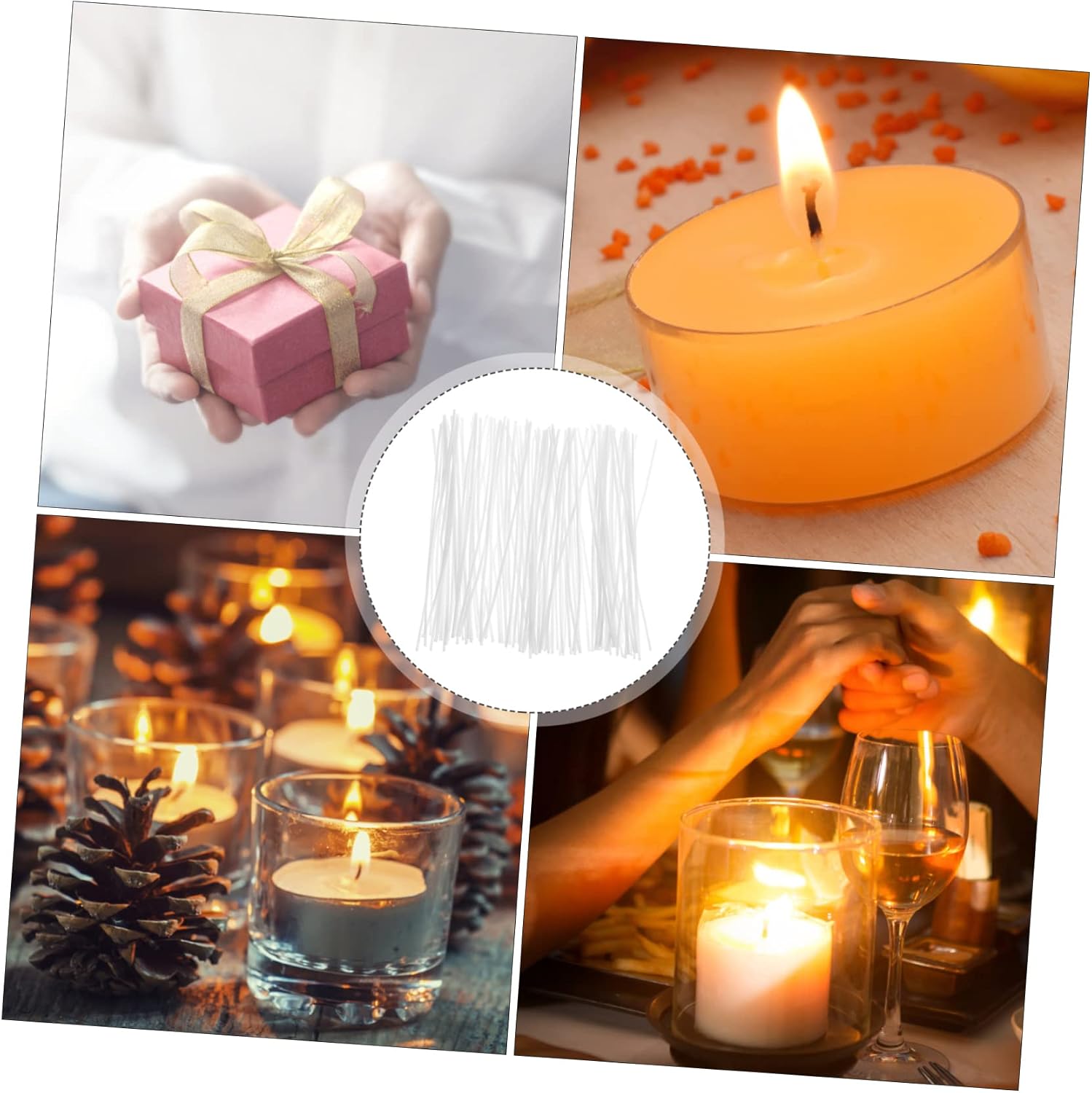 ARTIBETTER 400pcs Cotton Candle Wicks for Candle Making Pre-Waxed Replacement Wicks Versatile Use for Tealights to Cut for Crafting and Celebrations