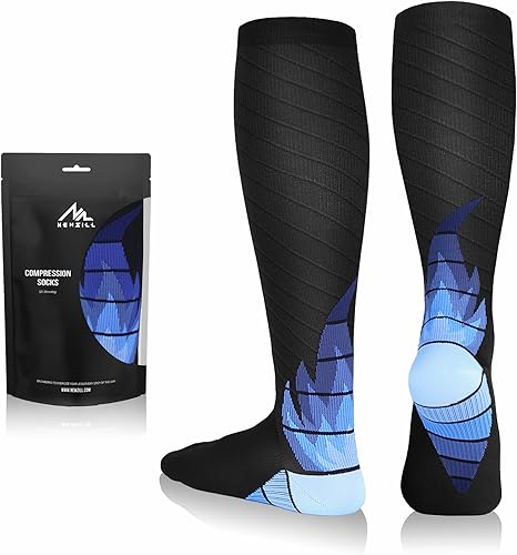 NEWZILL Calcetines de compresión médica para mujeres y hombres, circulación de 20-30 mmHg, el mejor apoyo para correr, atletismo, ciclismo,