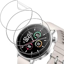 3 Pack Screen Protector for OnePlus Watch 3 43mm,HD Clear Scratch Resistant Bubble Free Easy Installation Ultra Thin TPU Full Coverage Flexible Soft Film