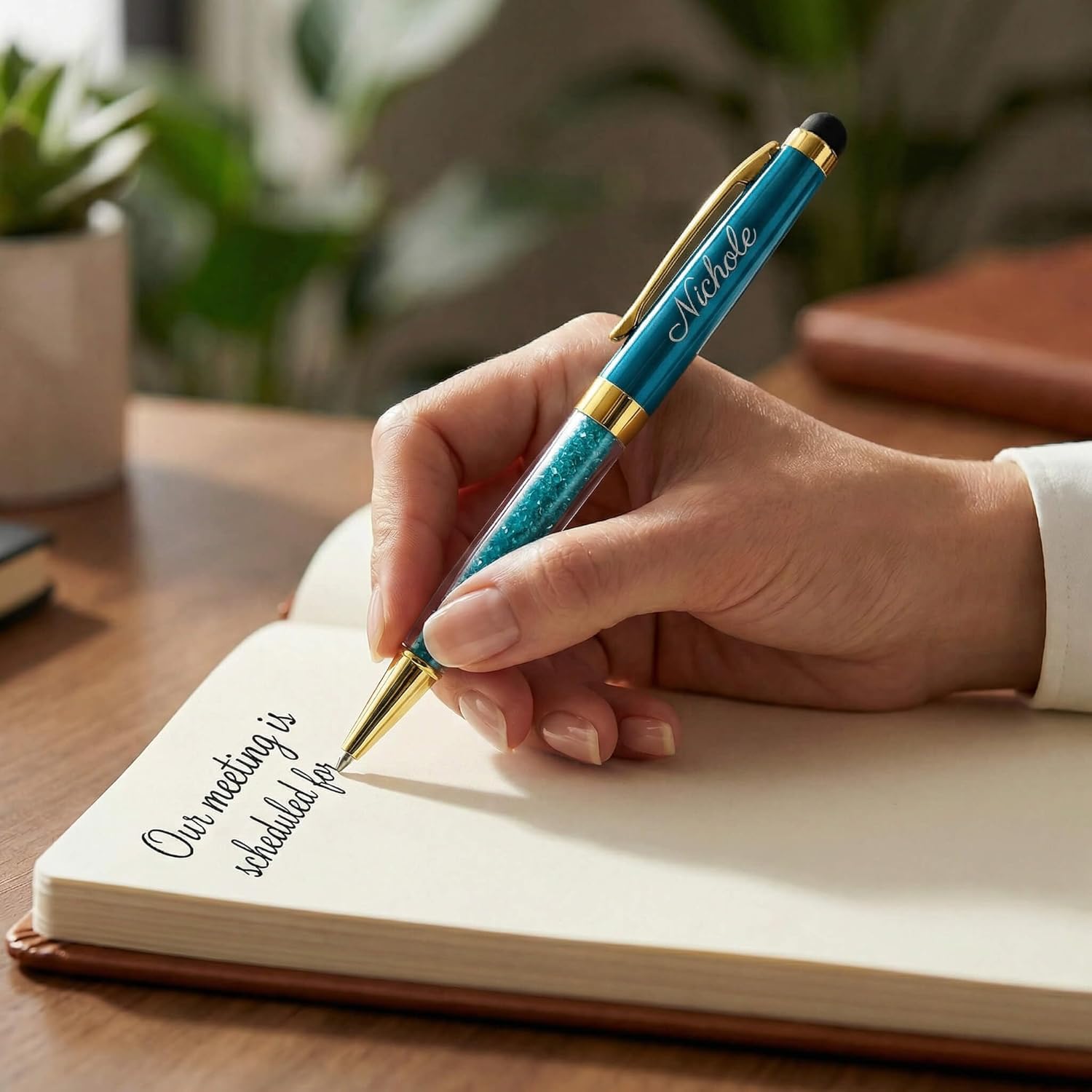 Yastar Personalized Pens Bulk Custom Customized Pen with Stylus Free Engraving Ballpoint Pens Set with Your Name Text for Business Women Men Graduation Wedding Christmas Gift 12pcs/Pack