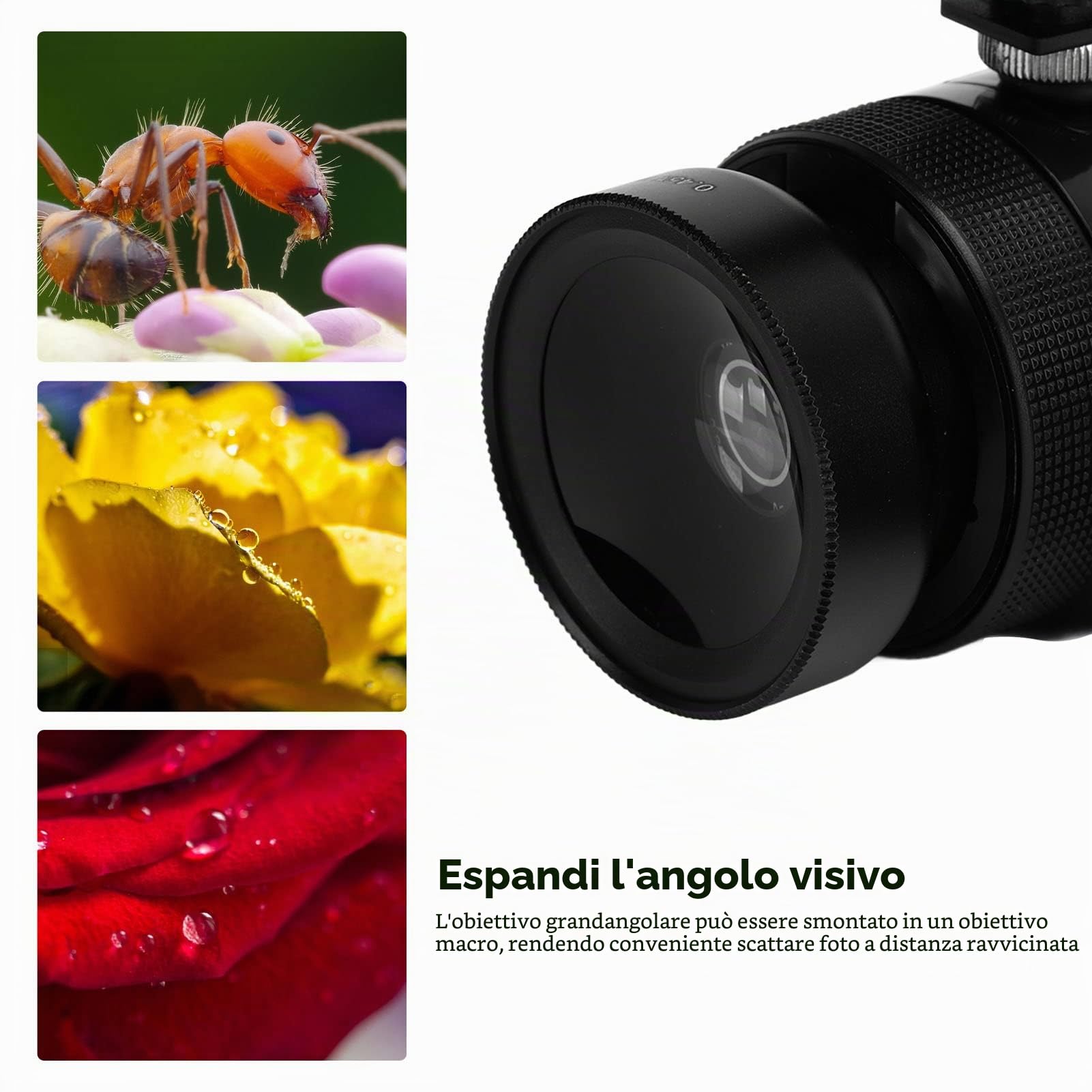 videocamera 4K 48MP YouTube Camera IR Visione Notturna 2.4 Pollici Touchscreen Ruotabile a 180° per Microfono, Paraluce, Obiettivo
