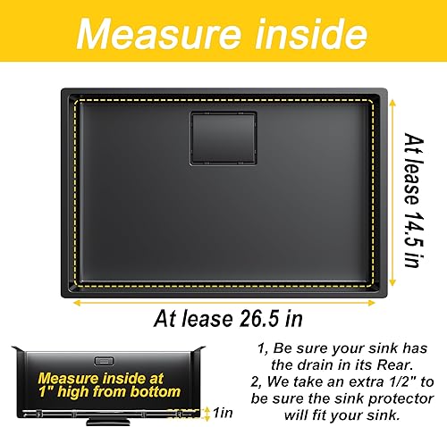 Miniatura 4 de Rejilla para fregadero y fregadero, protector de fregadero para cocina, protector de fregadero, rejilla inferior, orificio de drenaje trasero con