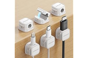 JOYROOM 6-Pack Self-Adhesive Charge Cord Organizers for Decluttered Spaces