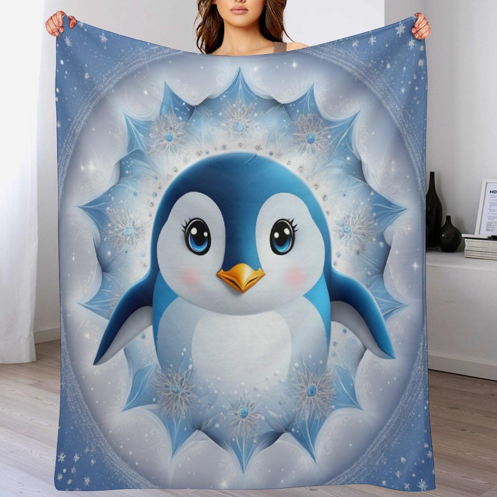 Couverture en manchot 3D le cadeau idéal doux pour petit et grand