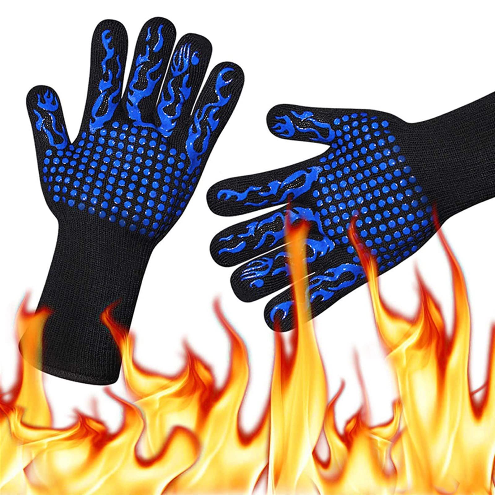 Gants de Cuisine for Barbecue, résistants à la Chaleur extrême, for Le soudage au Four, for et Le Barbecue(Red)