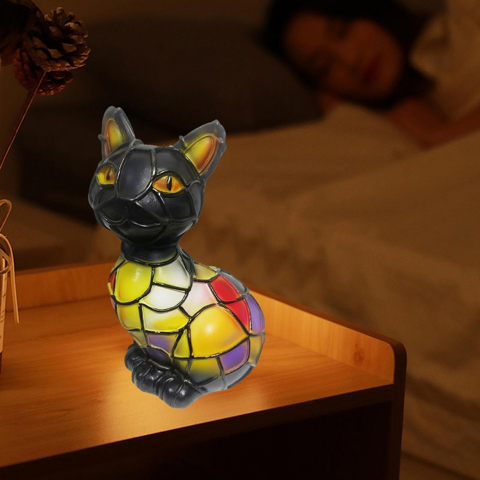Lampada Da Tavolo Gatto 3D In PLA – Design Moderno A Pixel, LED Luce Bianca, 10x14x25 Cm, Cavo 150 Cm, 5V, Effetto Luminoso Soffuso
