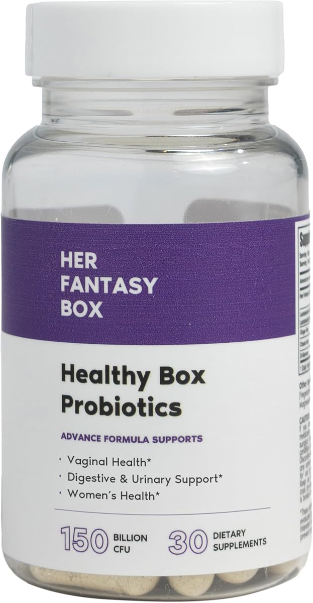 Her Fantasy Box | Healthy Box | Vaginal Probiotics for Women – Prebiotics + Advanced Lactobacillus Blend – Supports Natural Hormonal Balance – Feminine Health Support with Cranberry & D-Mannose