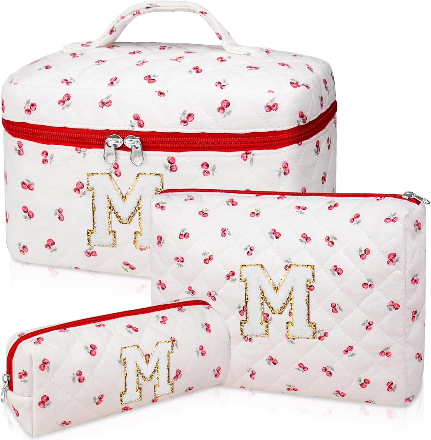 Initial Makeup Bag Set, Personalized Quilted Makeup Bahrain Ubuy
