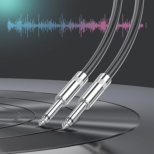 Miniatura 6 de Paquete de 2 cables de altavoz de 6 pies de 14 a 14 pulgadas, cable de audio estéreo profesional de 12 AWG de 0.250 in a 0.250 in, cable de alta