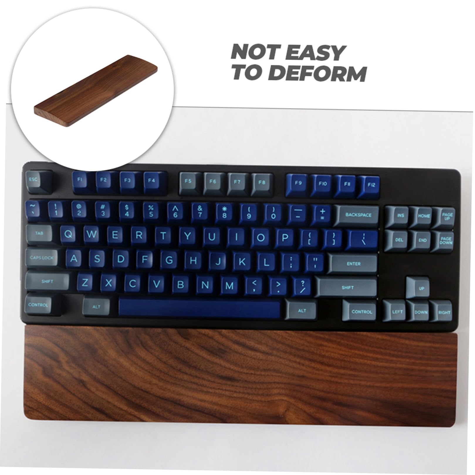 Ergonomische Handgelenkauflage zur Entlastung der Handgelenke aus Walnussholz 300x80mm mit Natürlichem Design und Handwerkskunst für Computer