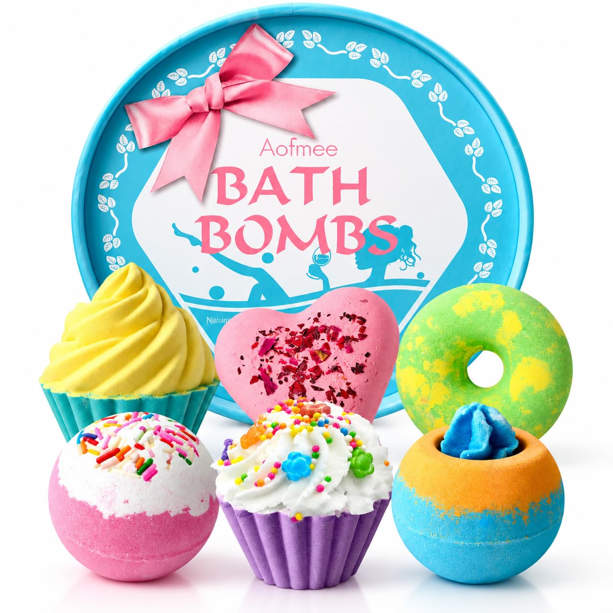Amazon.com: Aofmee Bath Bombs, 6pcs Bubble Bath Bomb for Girls