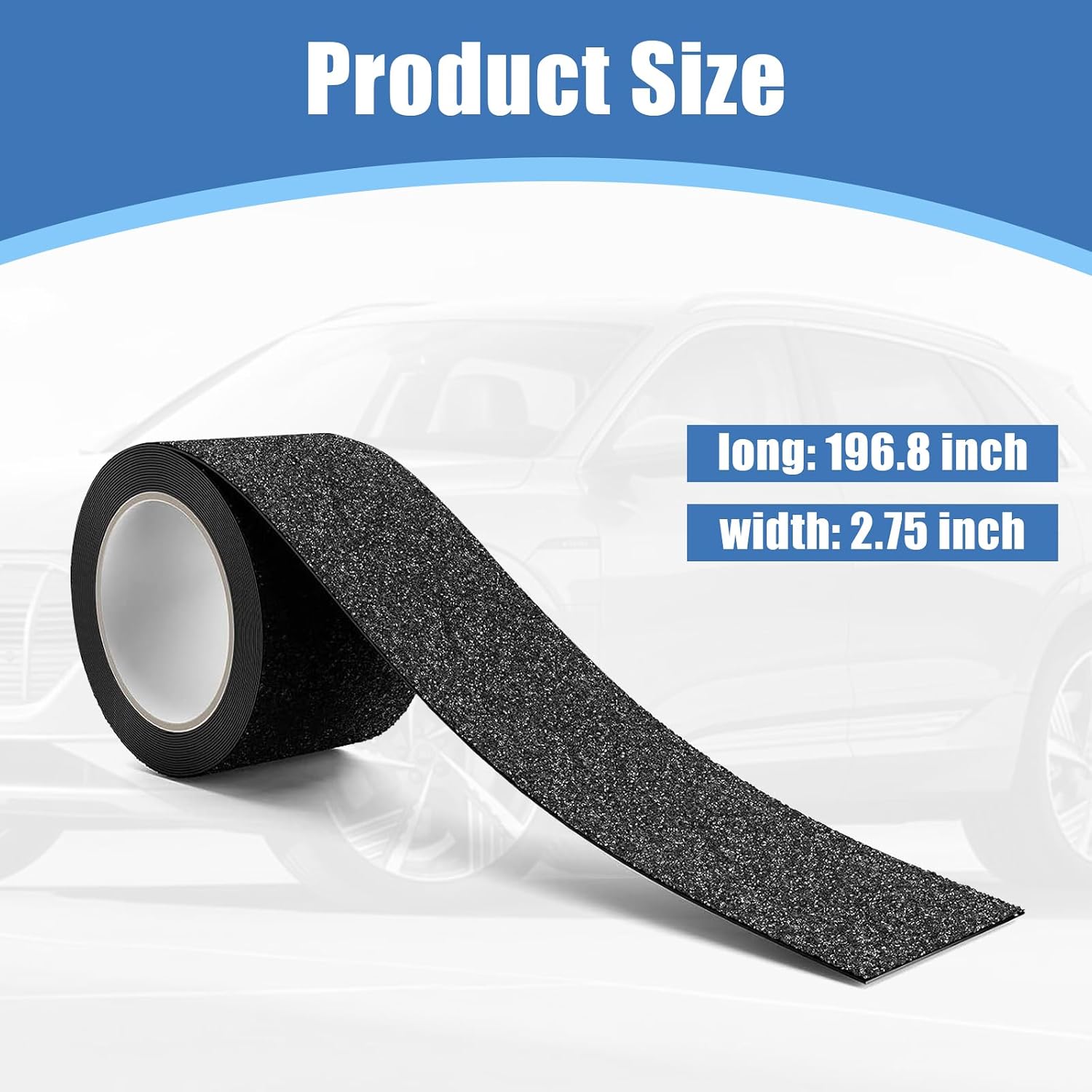 Car Door Entry Guard, 16.4 Ft Anti-slip Door Sill Guard Trim, PEVA Anti-scratch Protective Film for Sill and Trunk, DIY Self-adhesive Modification Accessory for Cars Trucks SUVs (Black)
