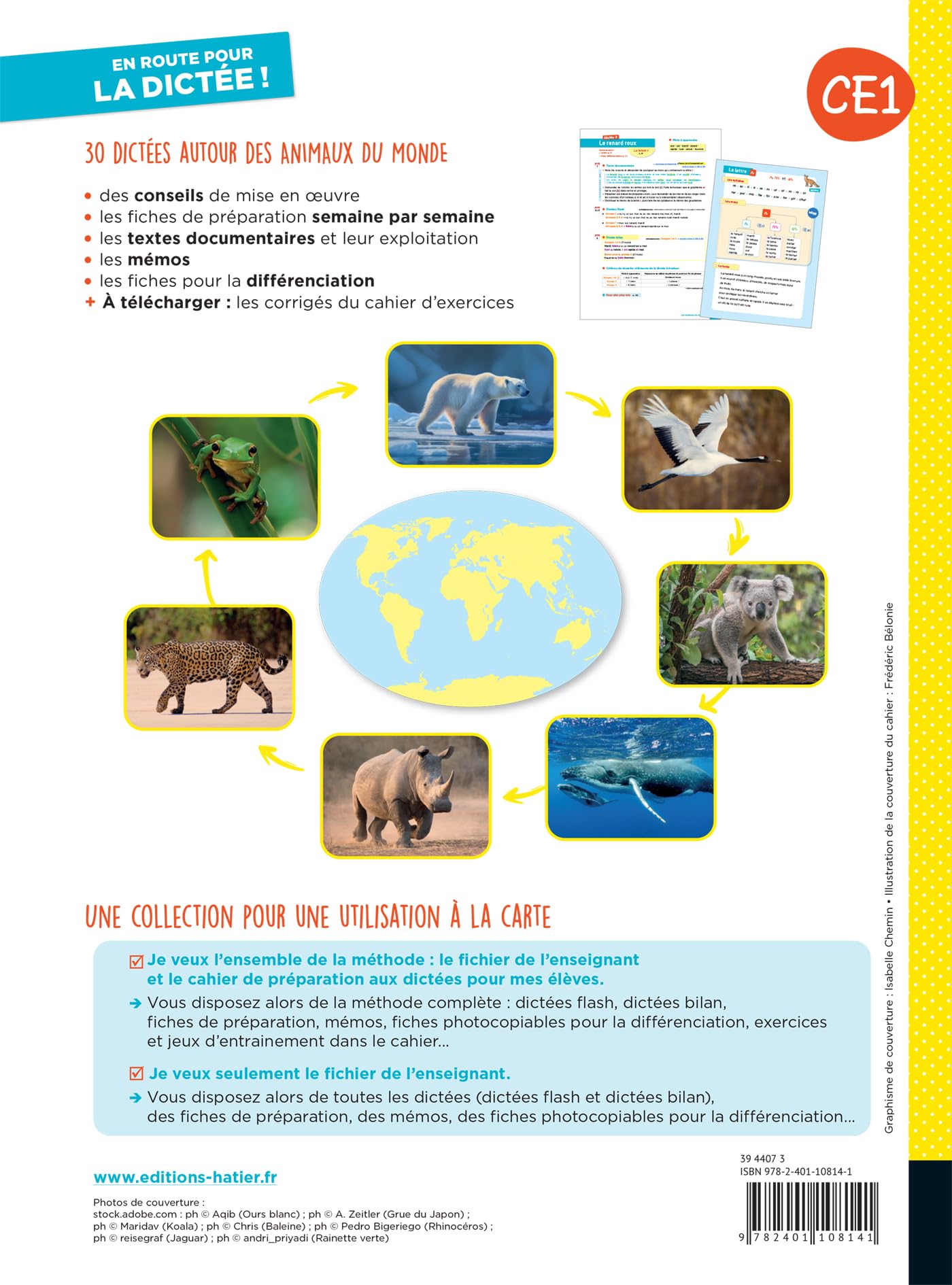 En route pour la dictée ! CE1 - Les animaux du monde - Ed. 2024 - Fichier de l'enseignant
