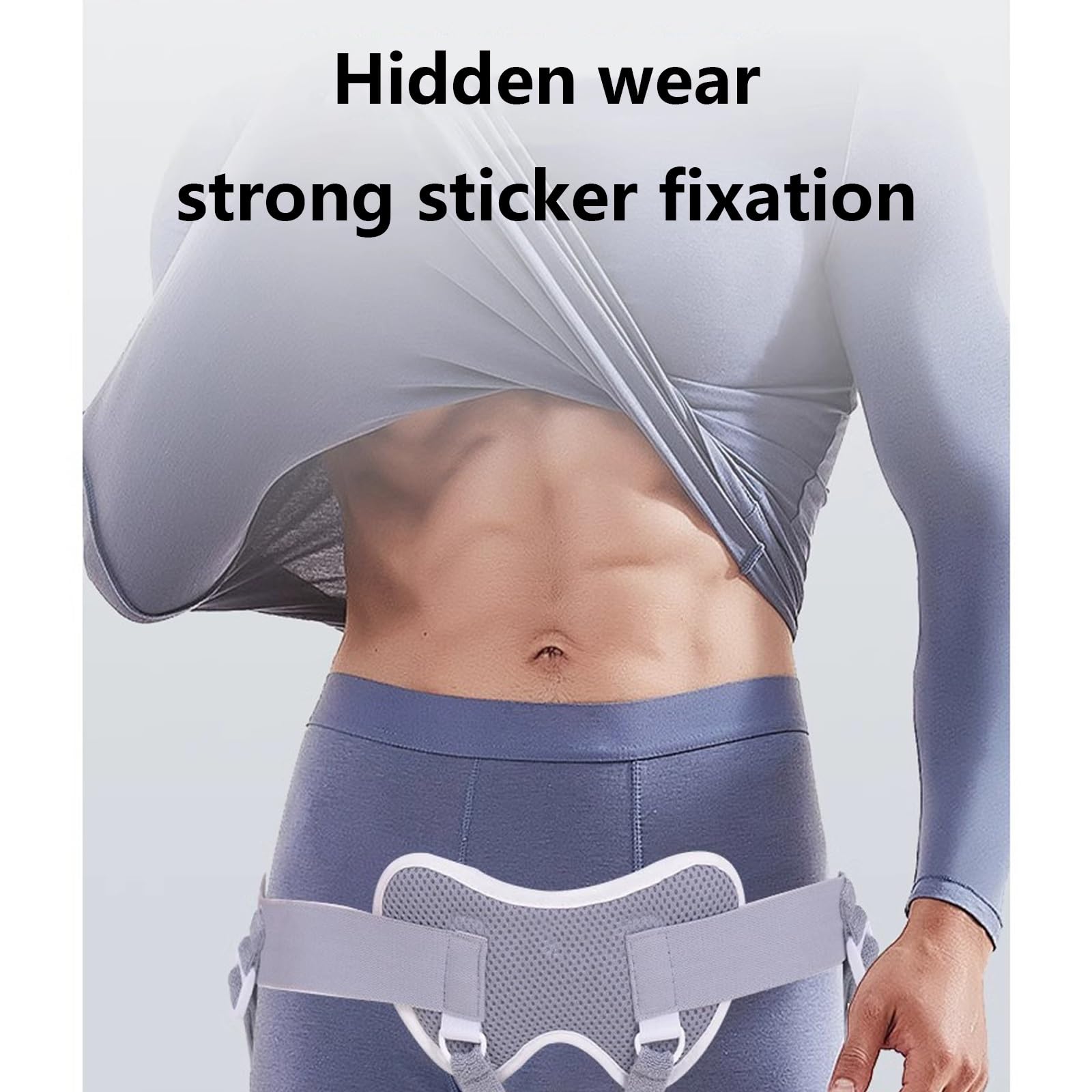 Pavis Slip Ernia Inguinale, Cinto per Ernia Inguinale, Cinto Erniario, Design del Pacco di Compressione Triangolare con Cuscinetto di Compressione Rimovibile E Cinturino Inguinale Regolabile