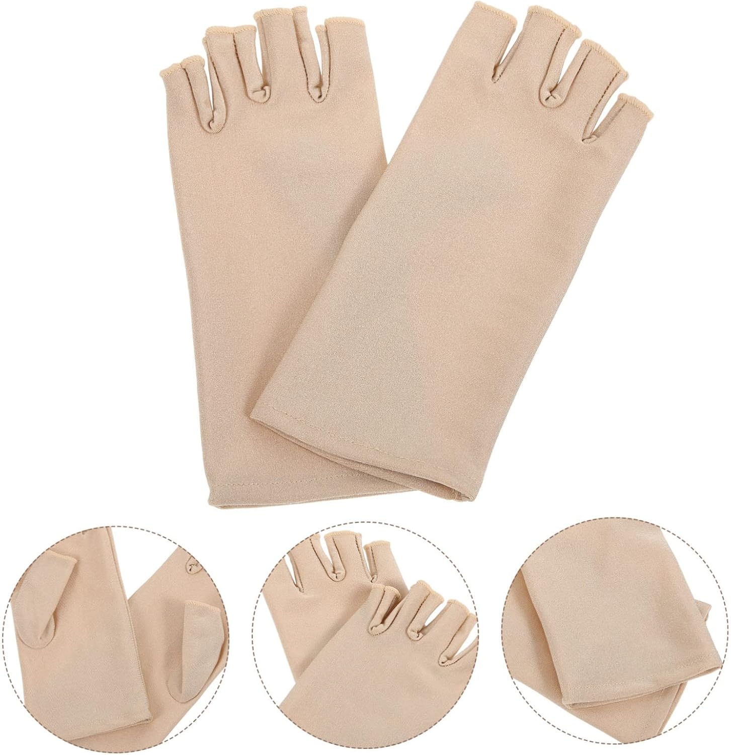 NOLITOY Breathable Fingerless UV Protection Gloves Flexible Sunblock Summer Gloves for Driving Cycling Hiking Outdoor Activities High Elasticity and Lightweight Design