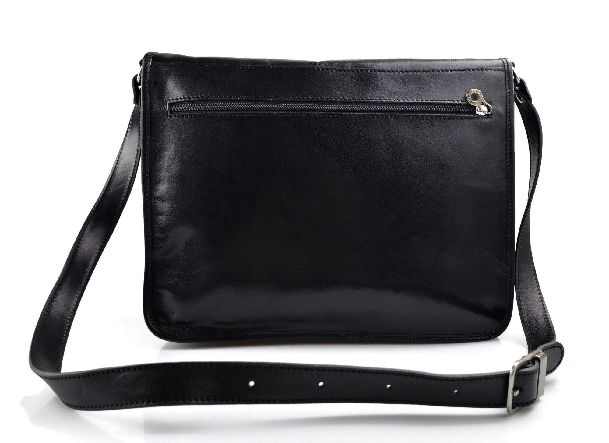 Borsa messenger uomo donna borsa a tracolla postino vera pelle made in Italy business borsa ufficio nero