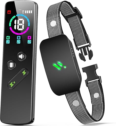 Miniatura 10 de Collar de entrenamiento para perros con mando a distancia, impermeable IP67, 2680 pies, collar de choque para perros pequeños, medianos y grandes,