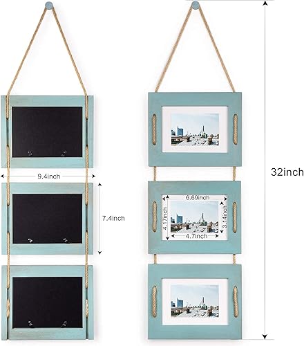 Miniatura 5 de DLQuarts - Juego de 3 marcos para collage de fotos, de 13 x 18 cm, varias opciones de color