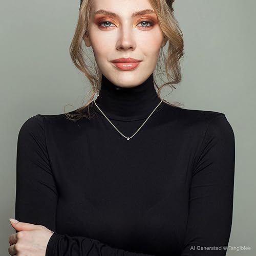 Miniatura 4 de Colgante de diamante solitario cultivado en laboratorio de 15 ct disponible en 14K y platino