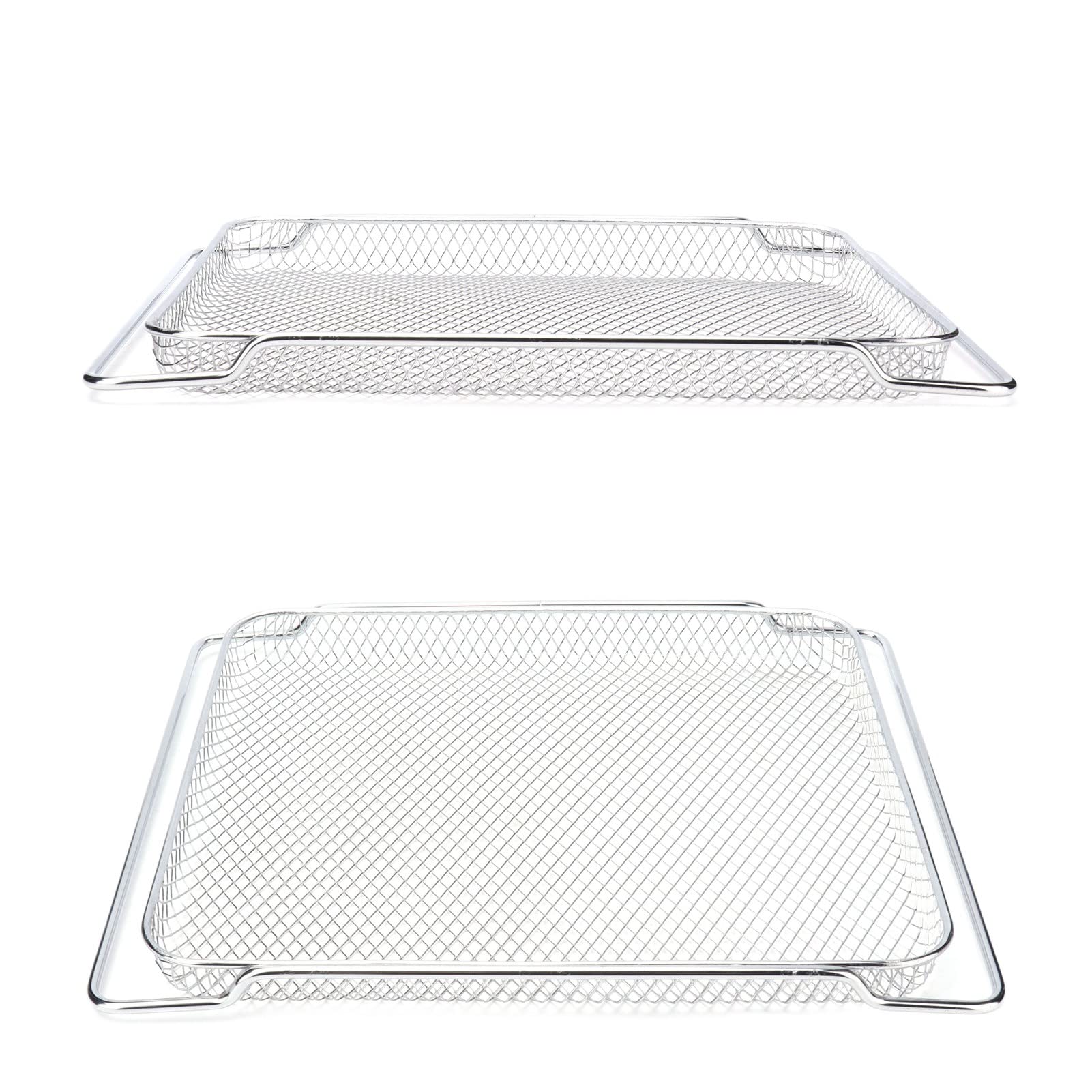 Rete Grigliata Multifunzionale in Acciaio Inossidabile per Griglia da Forno per Cottura Raffreddamento 36x30cm