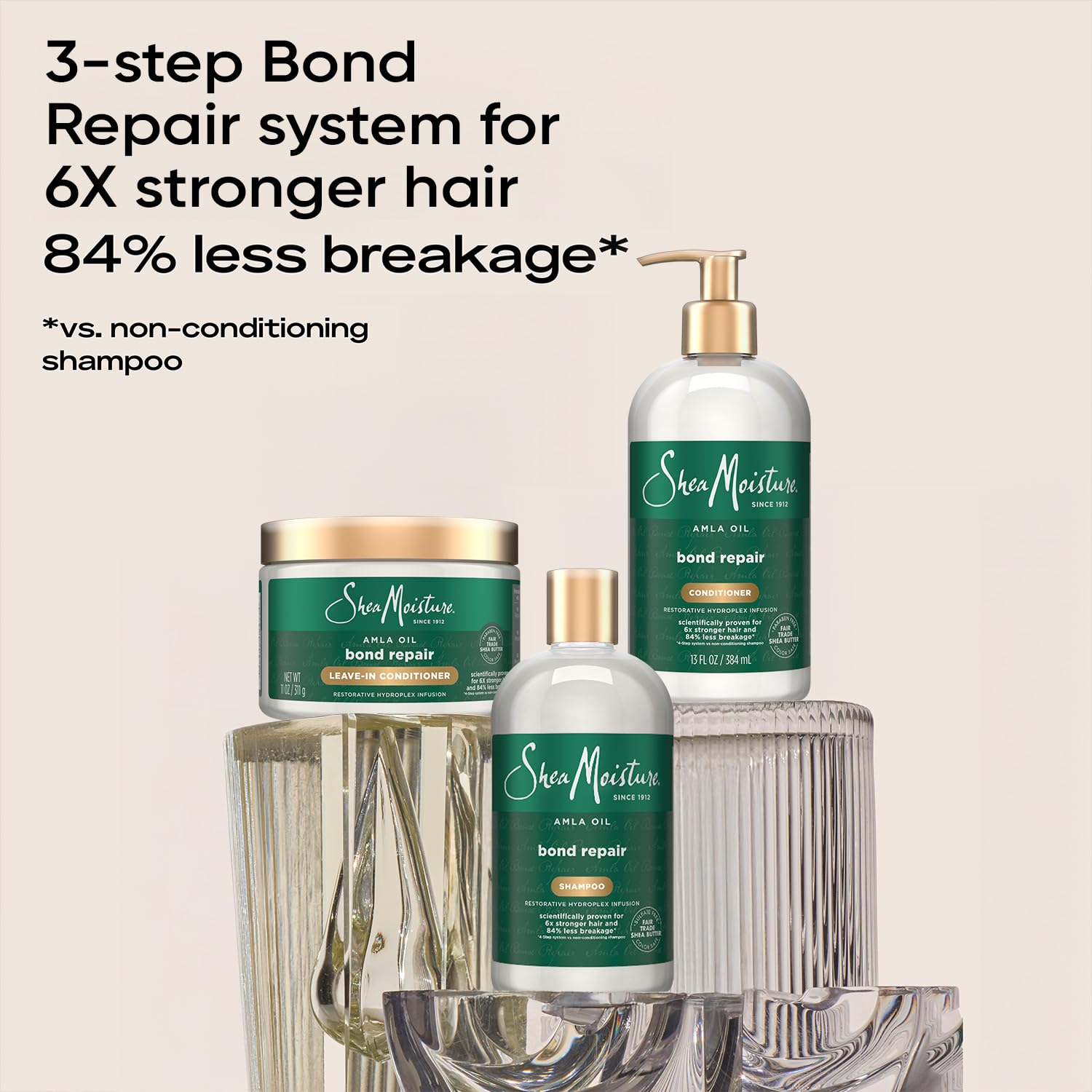 SheaMoisture Shampoo & Conditioner, Amla Oil, Bond Repair Hair Treatment for Dry, Damaged Hair, Anti-Frizz Products for Curly Hair, 13 Oz Ea - Image 7