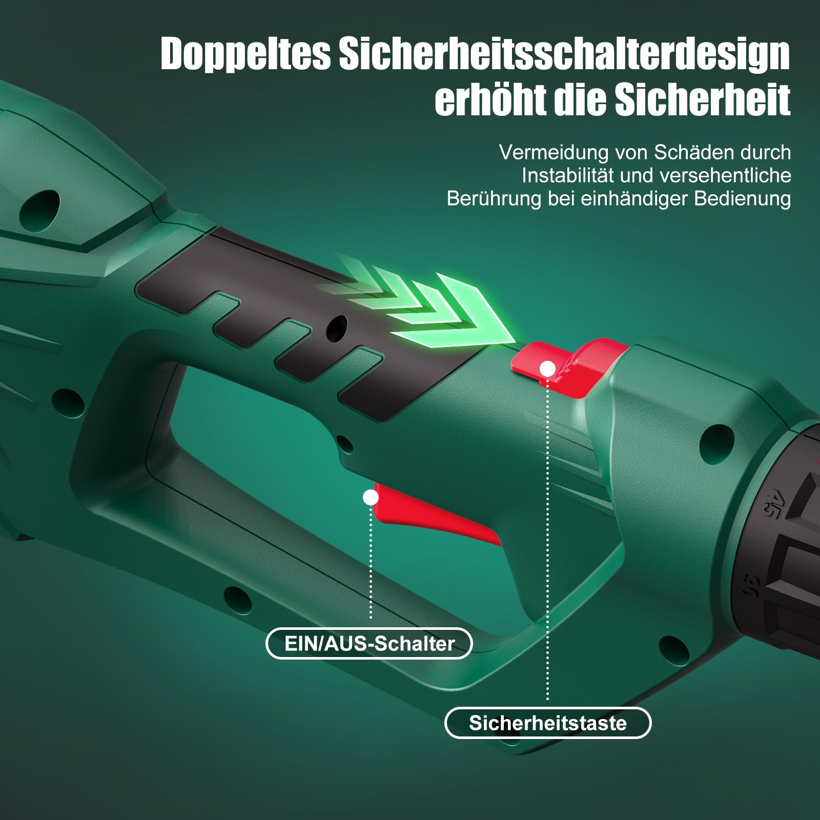 HYCHIKA Teleskopheckenscheren Elektrisch 900W, Heckenschere Teleskop-Astschere, Power Hedge Trimmer, Hochentaster 200-250 cm Verstellbare Reichweite, Schwenkbarer Kettensägenstab für Hof & Garten