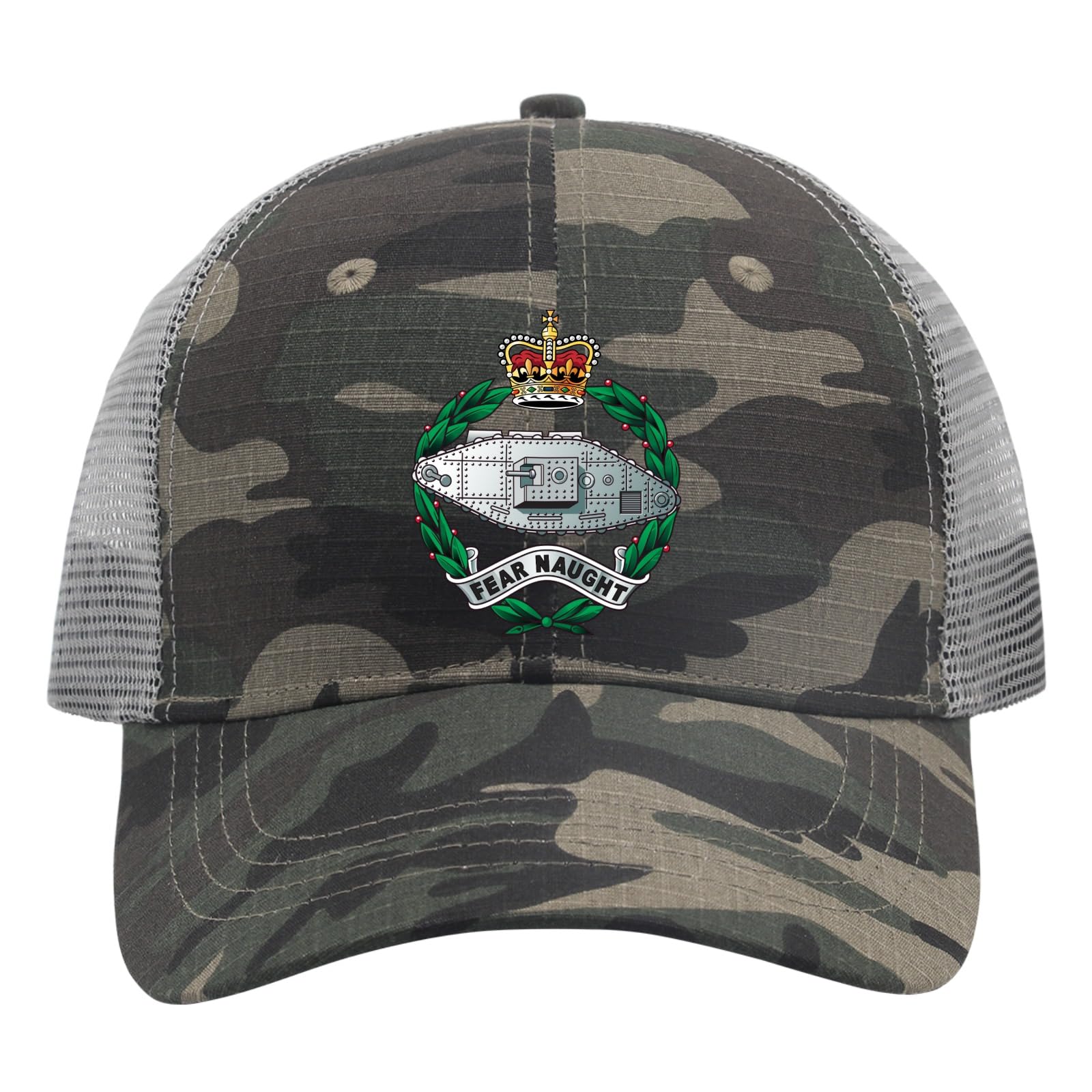 Nuanua Unisex Camo-Mesh Royal Tank Regiment Royal Armoured Corps Baseball Hats Cool Dad Hat For Women Gifts For Mom