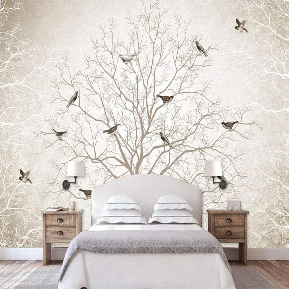 Papier peint oiseaux paysager pour créer une ambiance zen dans votre chambre moderne