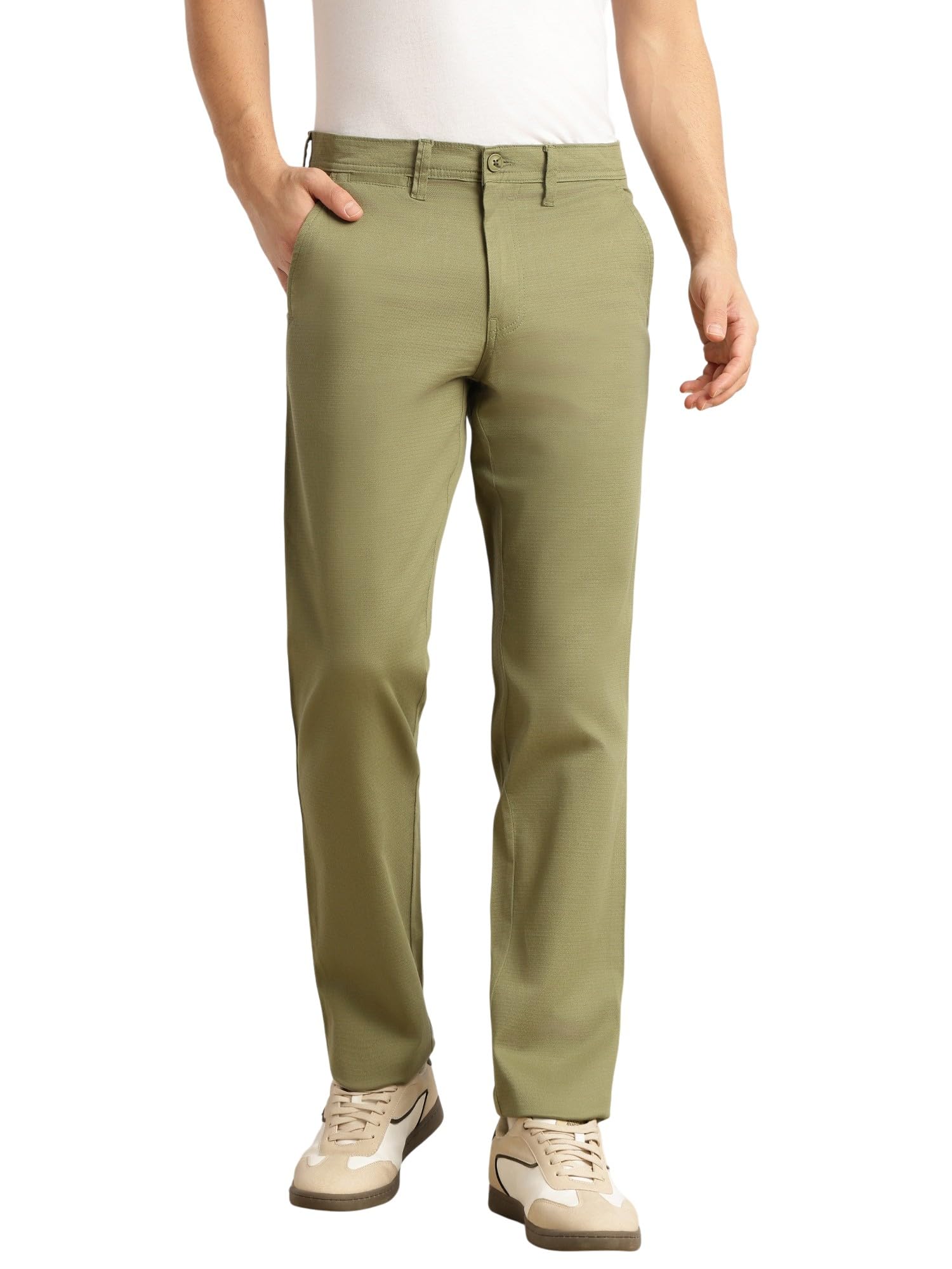 thomas scott Men's | Cricket Club Collection | Regular Fit | Mid-Rise | Solid | Dobby Fabric | Woven | Trouser with Button Closure-picture-16