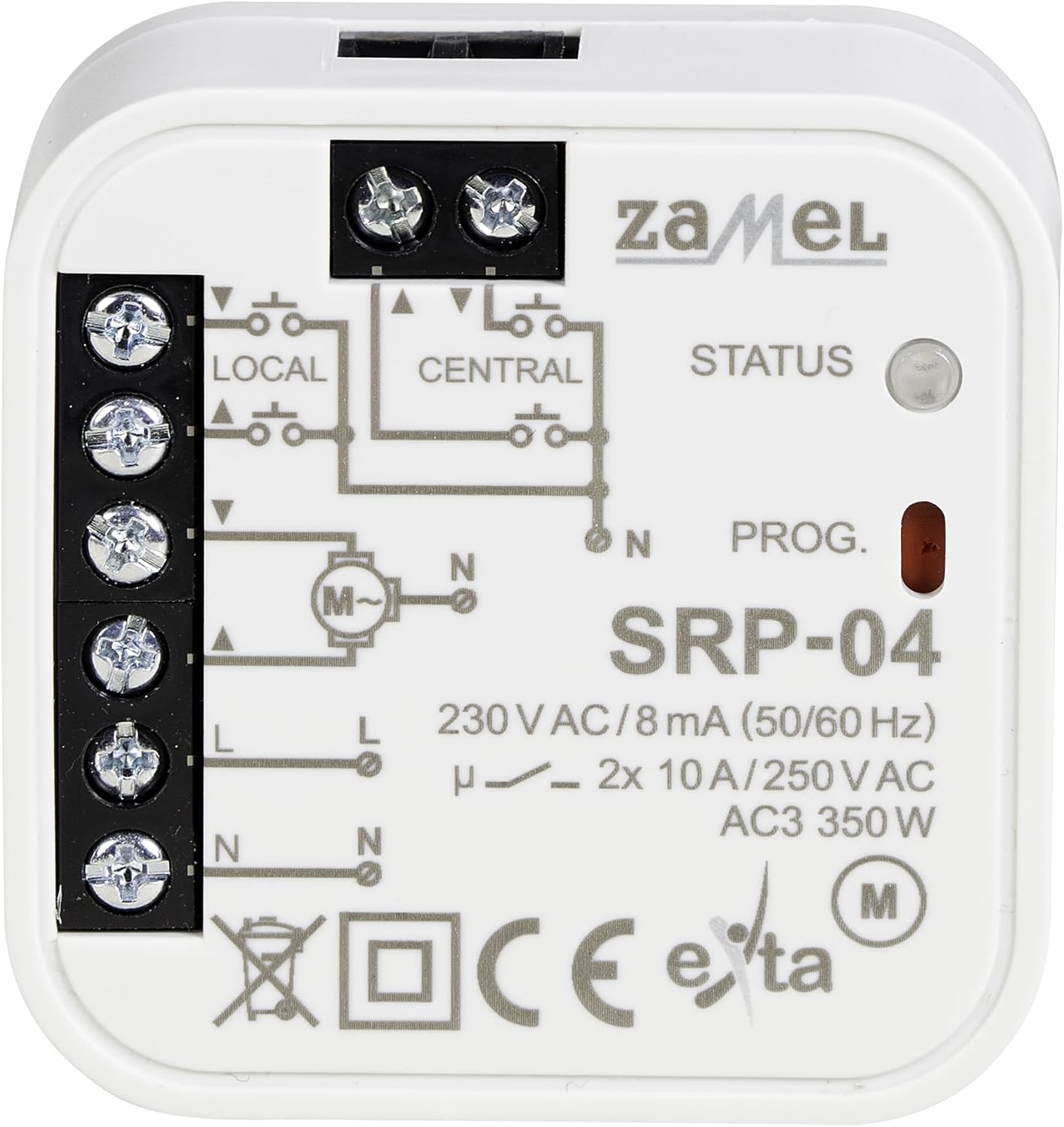 Zamel SRP-04 Universal Controller 230 V Roller Shutters Blinds Flush-Mounted Radio Transmitter