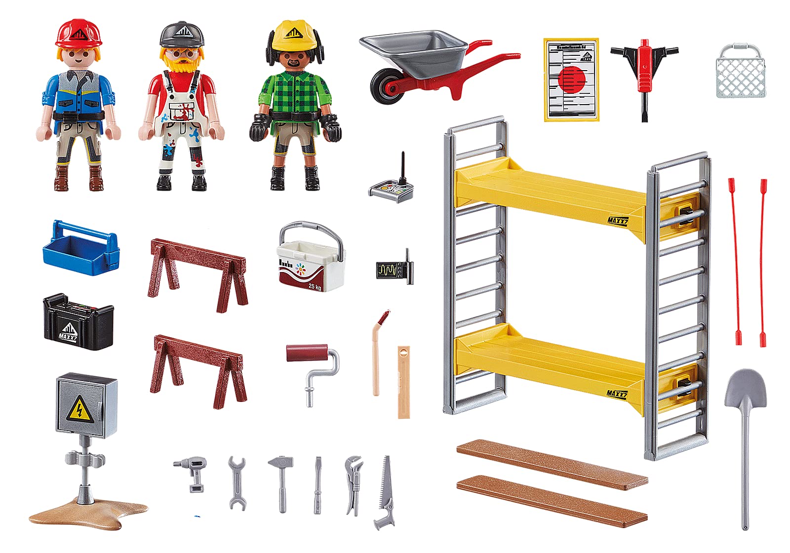 Amazon.co.jp: Playmobil プレイモービル 建築現場 労働者との