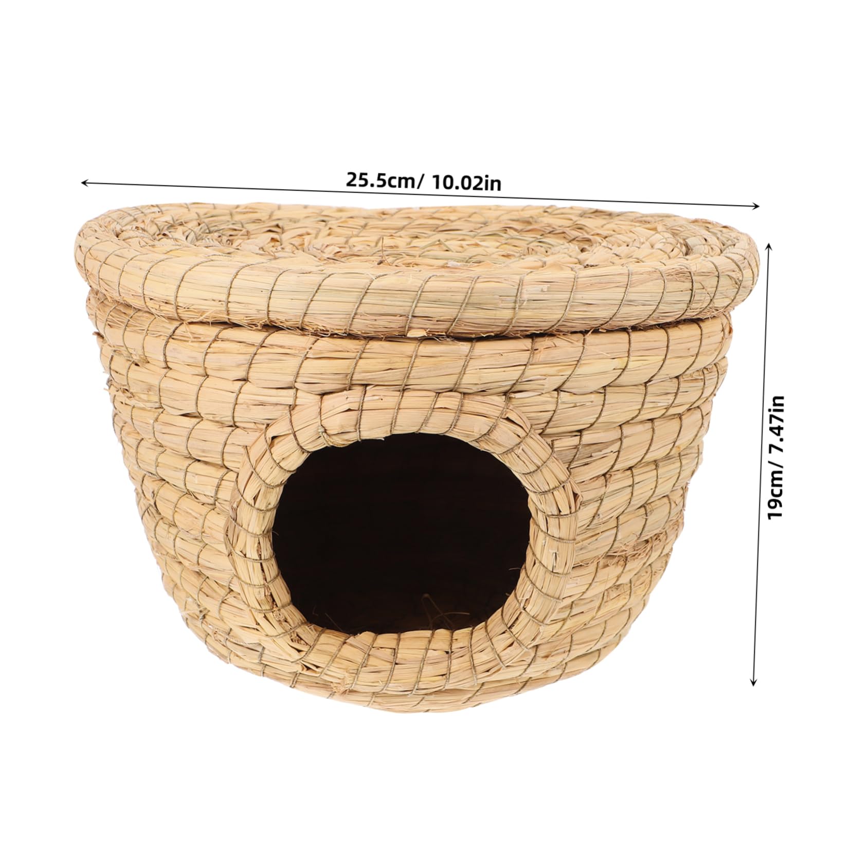 Yardwe Casa de Tejida para Conejos y Hámsters Nido de Cama y Juguete Masticable para Conejillos de Indias y Pequeños Roedores de Limpiar