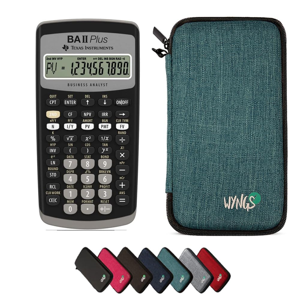 CALCUSO Paquete Básico Turquesa con Calculadora TI BA II Plus
