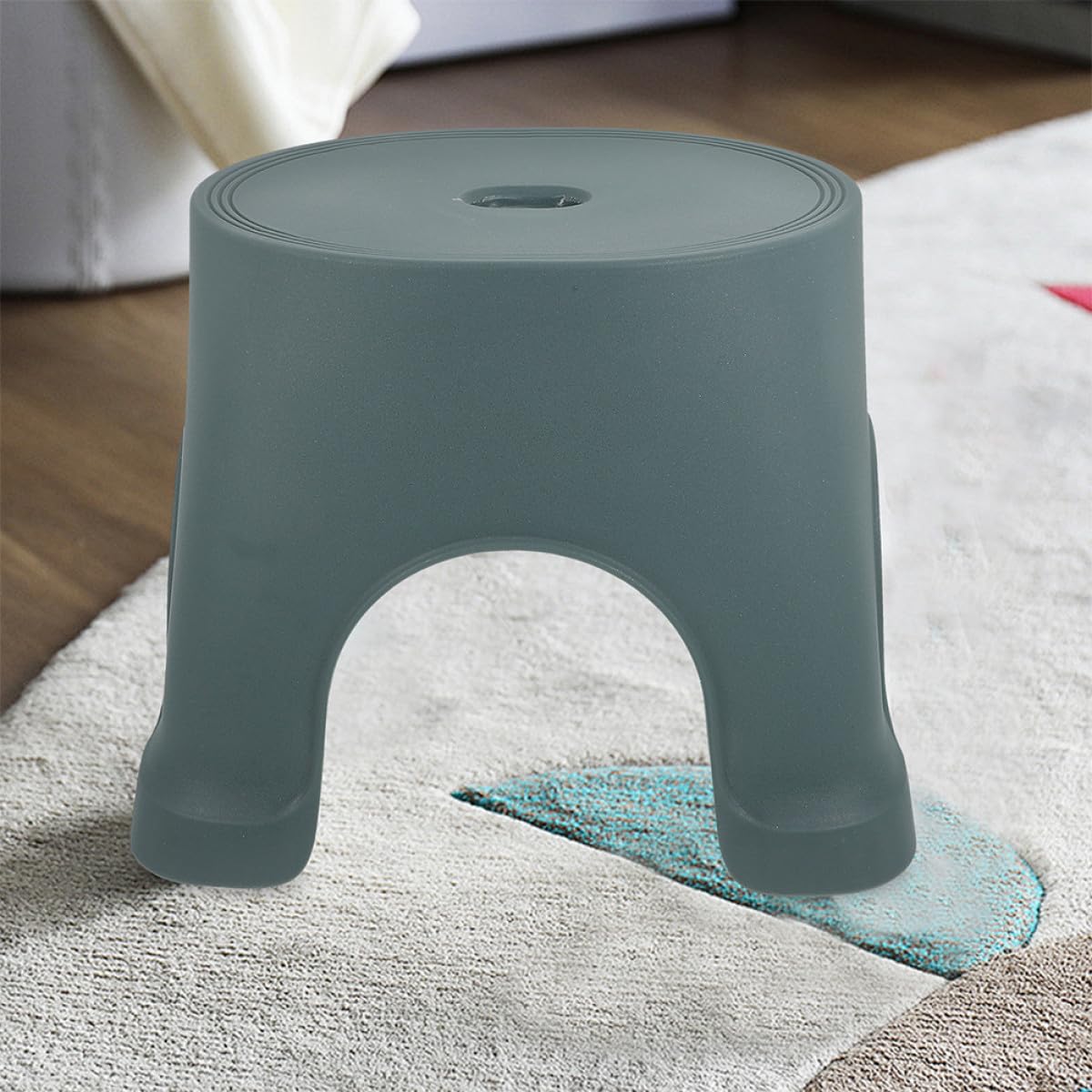 FOMIYES Rutschfester Kunststoff Fußtritt mit Kompaktem Design Stabiler Badezimmertritthocker für Erwachsene und Umweltfreundlicher Toilettenhocker