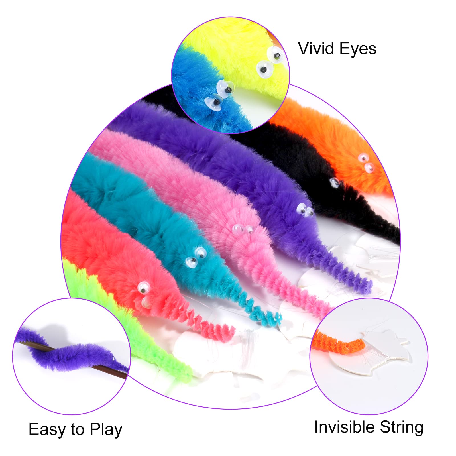 Amazon | ONESING 魔法の虫 おもちゃ 30個 ストリング上のワーム