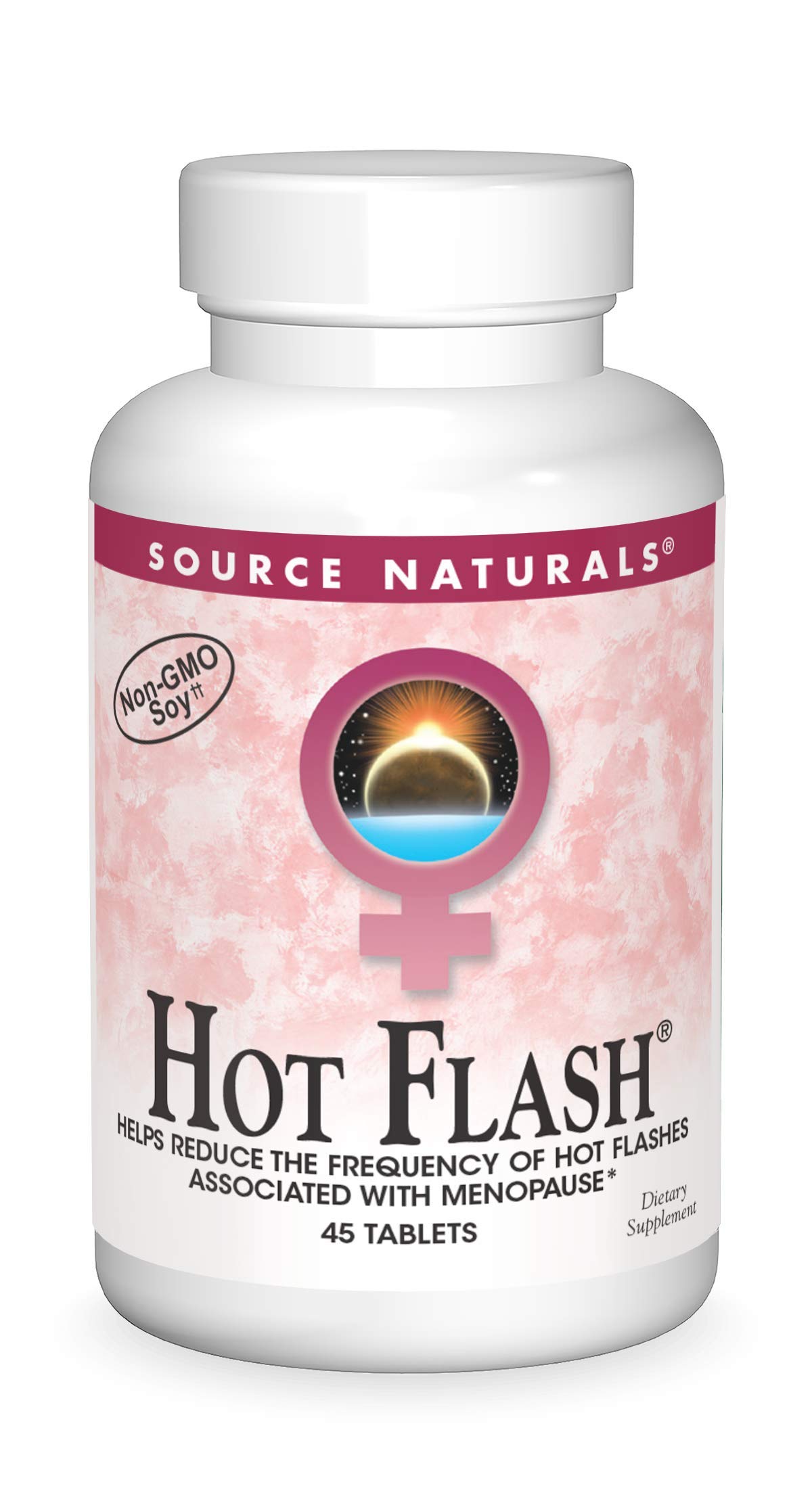 Source Naturals Hot Flash - Helps Reduce The Frequency of Hot Flashes Associated with Menopause, Non-GMO Soy - 45 Tablets