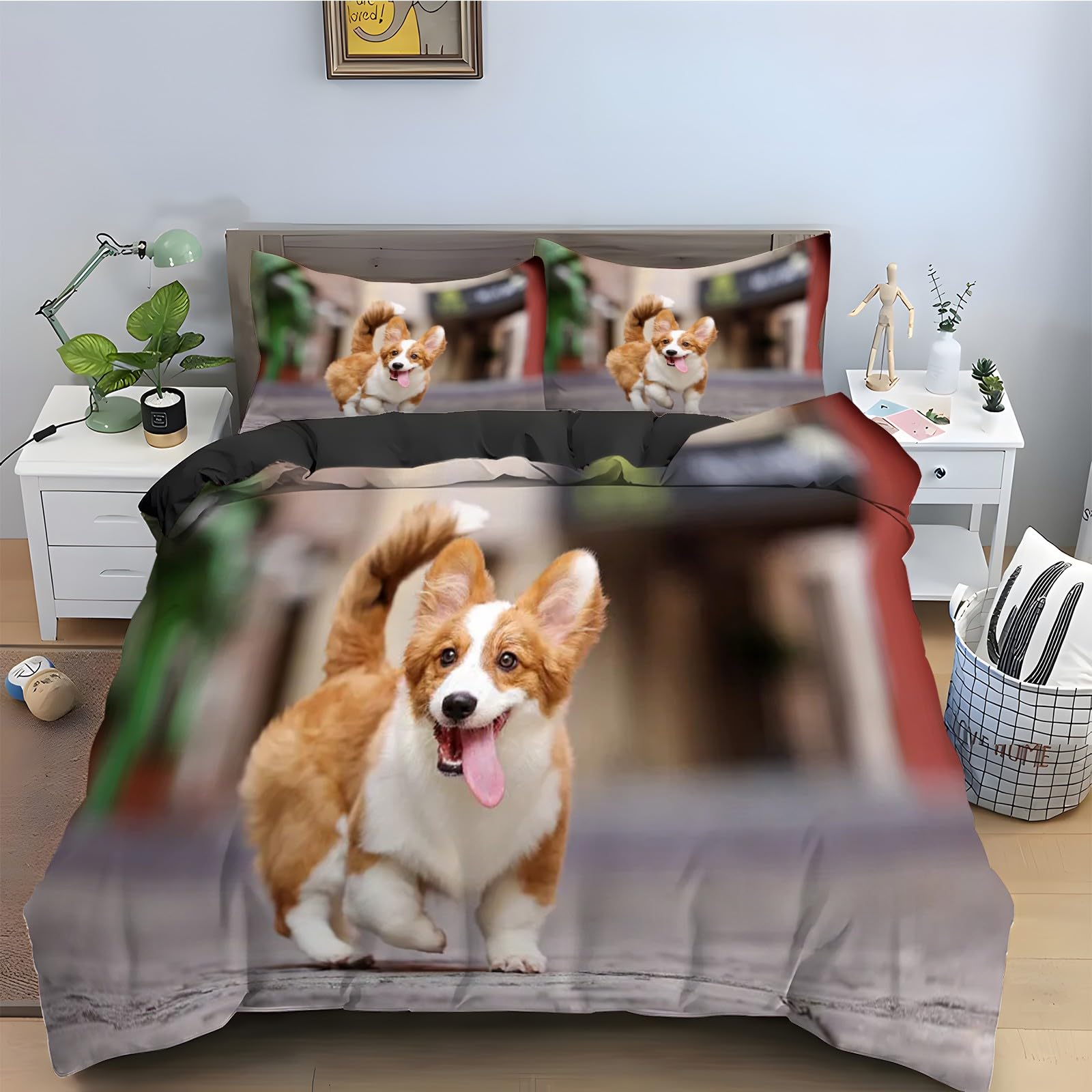 Housse de Couette 200x200 Corgi pour des Nuits Tendres pleines de Douceur
