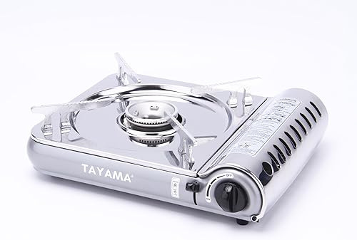 Miniatura 5 de Estufa de camping portátil de gas butano de acero inoxidable de 8,000 BTU