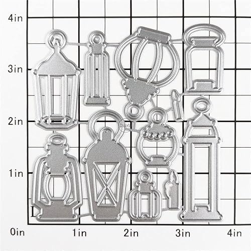 Miniatura 2 de DzIxY Troqueles de corte de metal para lámpara retro para hacer tarjetas, juegos de troqueles de papel para grabar, álbum, plantillas para álbumes