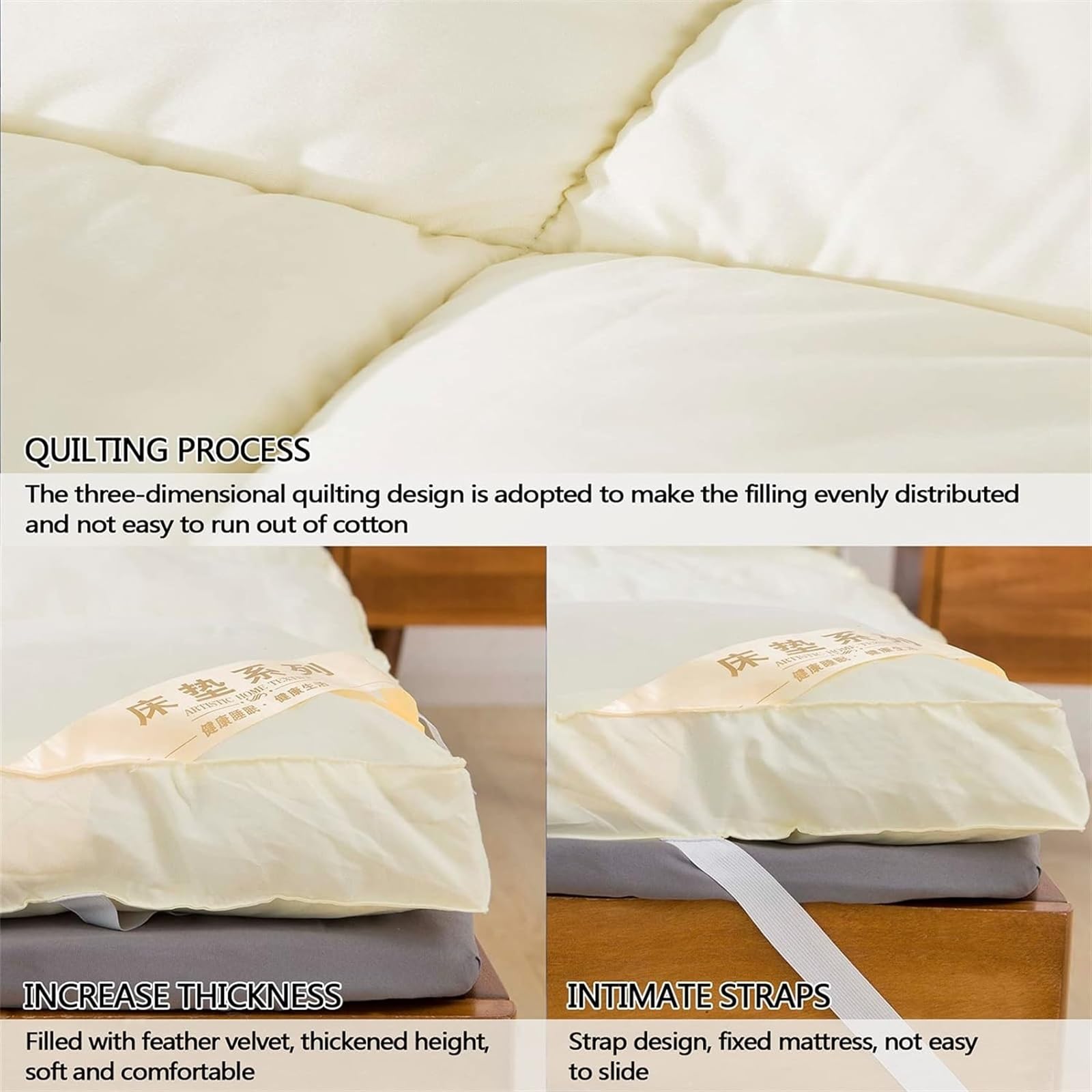 Colchón de futón de Suelo de Terciopelo de plumón, tamaño Completo King Queen, colchón de Suelo japonés, colchón de Tatami for Cama de Invitados, colchón for Dormir for Dormitorio de Estudiantes (Col
