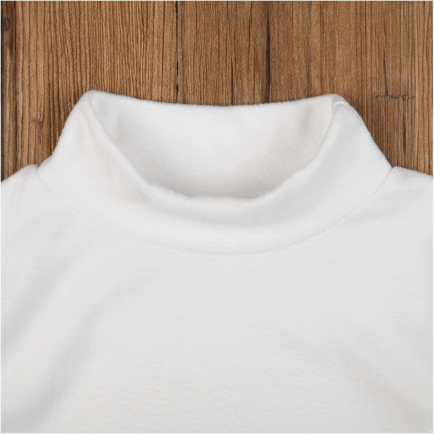 Toddlers Baby Boys Girls Long Sleeve Thermal Undershirts Basic Solid Color Turtleneck Tops T-Shirt