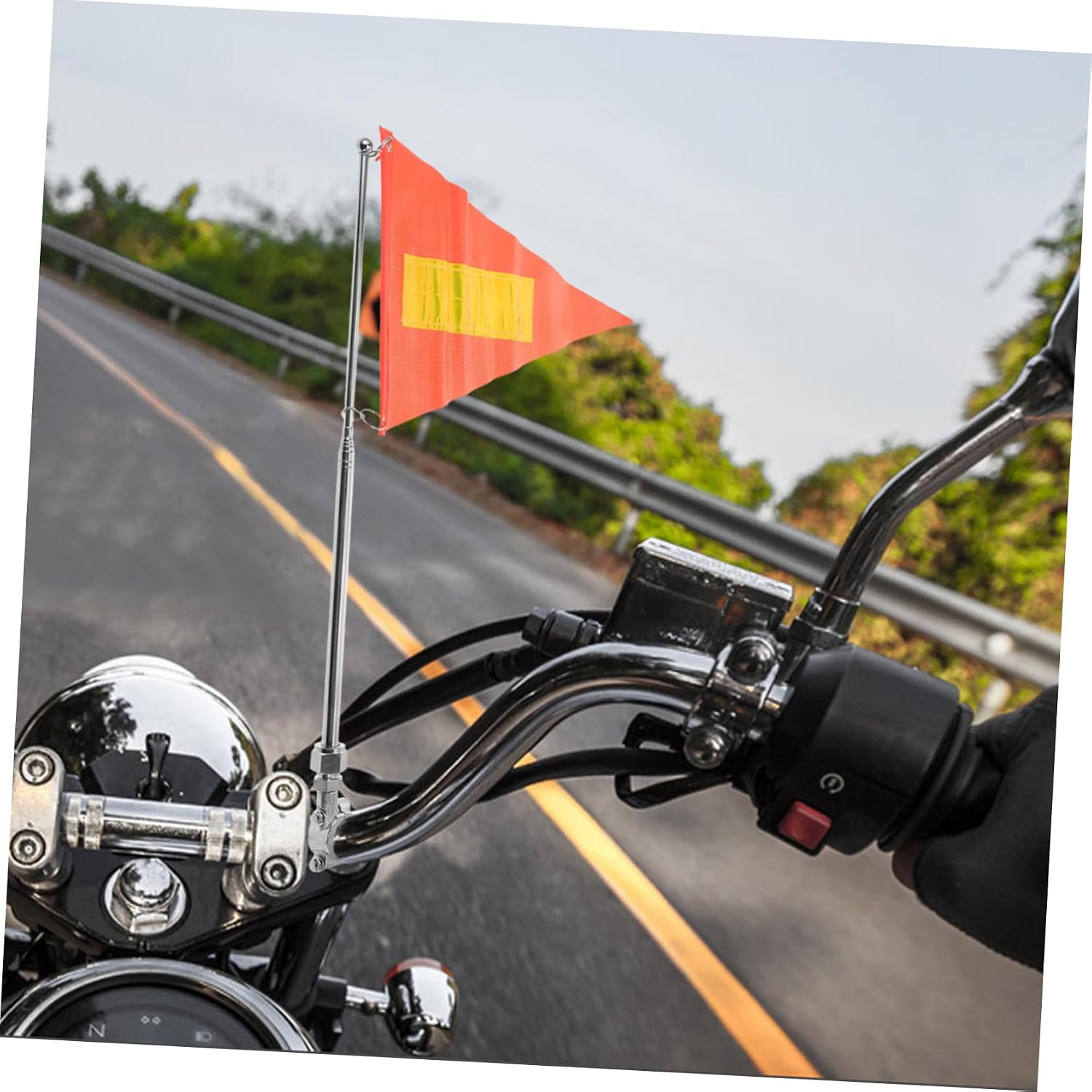 Zerodeko 1.2m Reflective Flagpole for Bike Safety Atv Flag for Bike Trailer Adjustable Flag Pole