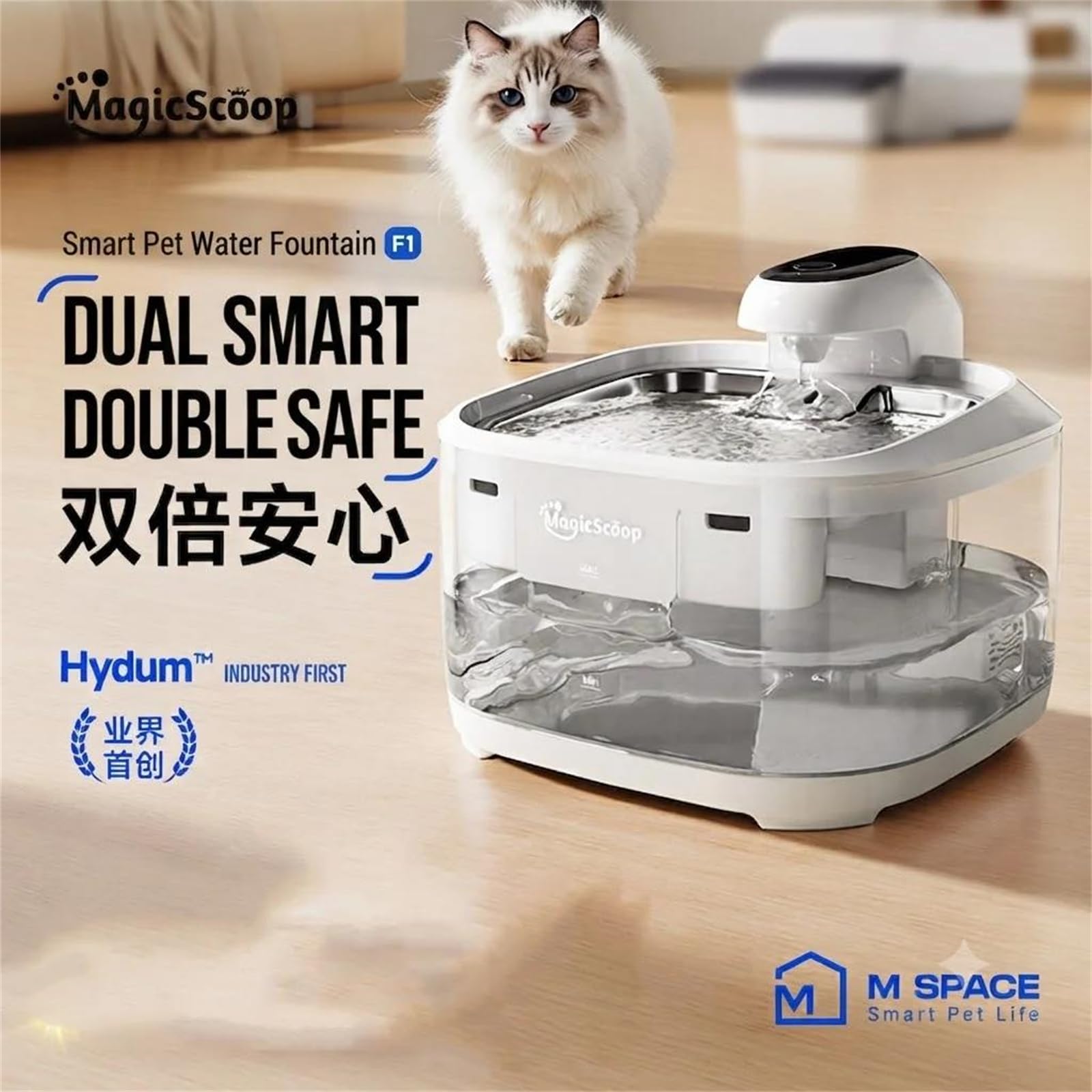 Fuente de Agua con Filtro automático para hidratación de Mascotas