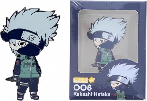 AURUS Kakashi Hatake Mini Pin Figure Naruto Shippuden Collectible, Multicolor Metal Anime Character, Factory Sealed, Authentic Gift for Fans and Collectors