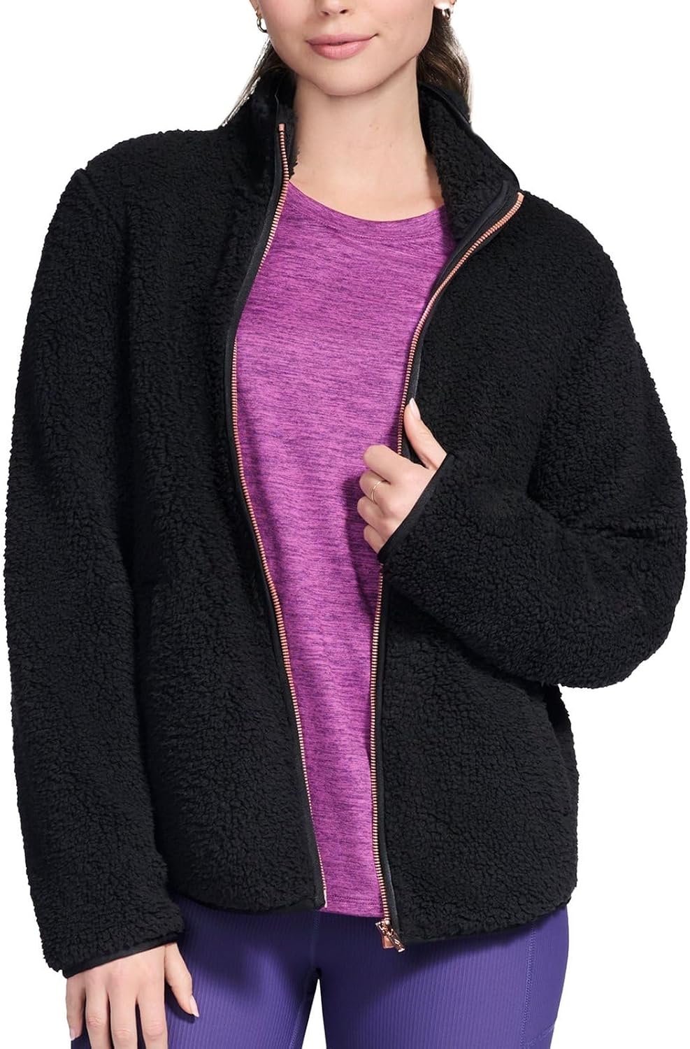 Skechers Women's Go Walk Sherpa Full Zip Jacket