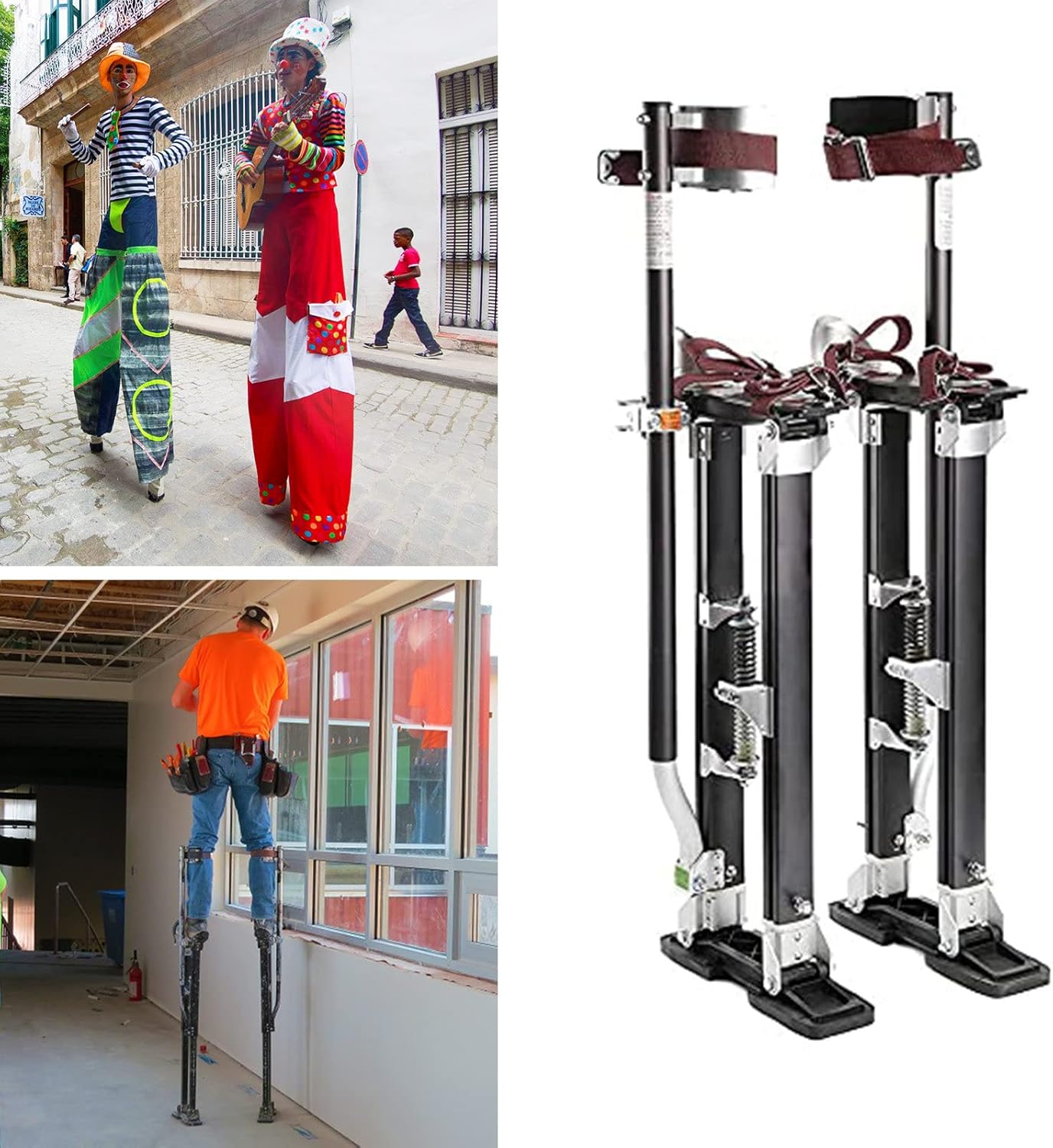 Drywall Stilts, Multi-Purpose/Plastering Work Stilts, Height Adjustable, Suitable for Building Decoration, (76cm)