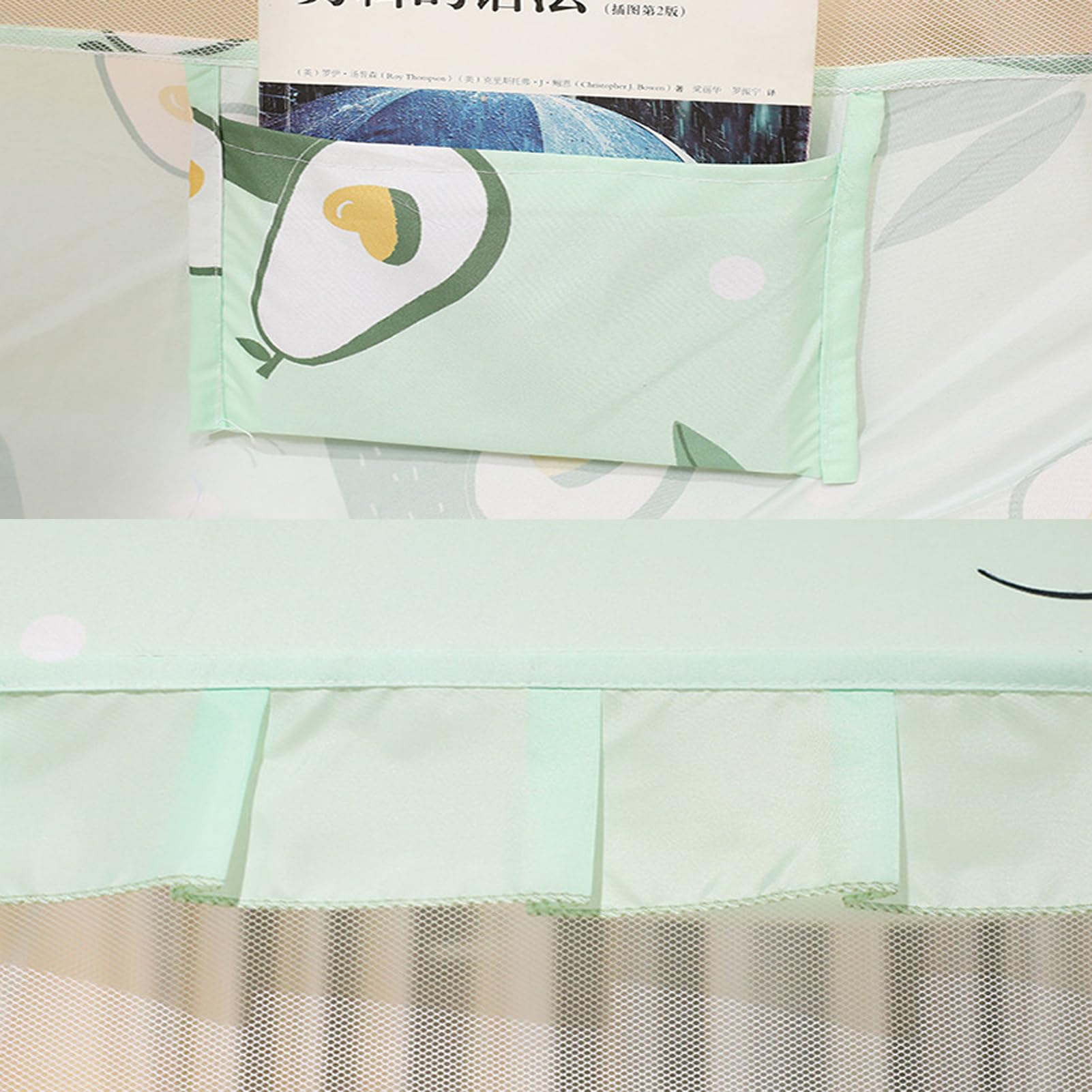 Tenda con zanzariera Pop-up, baldacchino per Letto Pieghevole, Doppia Porta con Fondo del Letto, punture di zanzara da Viaggio per Campeggio all'aperto, Verde, 2.0m*2.2m