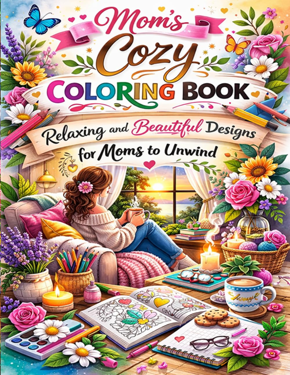 Mom’s Cozy Coloring Book: Relaxing and Beautiful Designs for Moms to Unwind