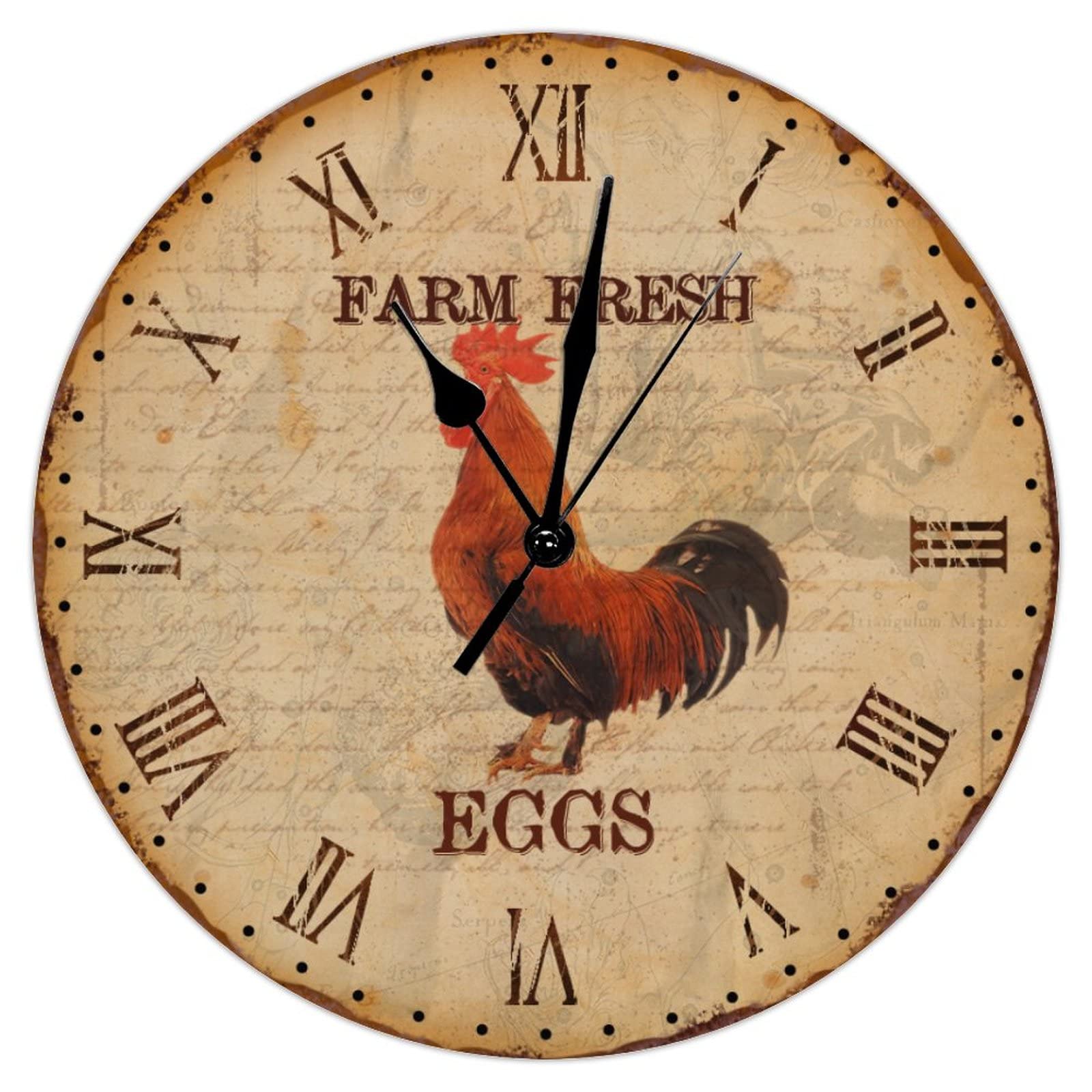 Horloge murale poule vintage de 38 cm comme cadeau d'anniversaire
